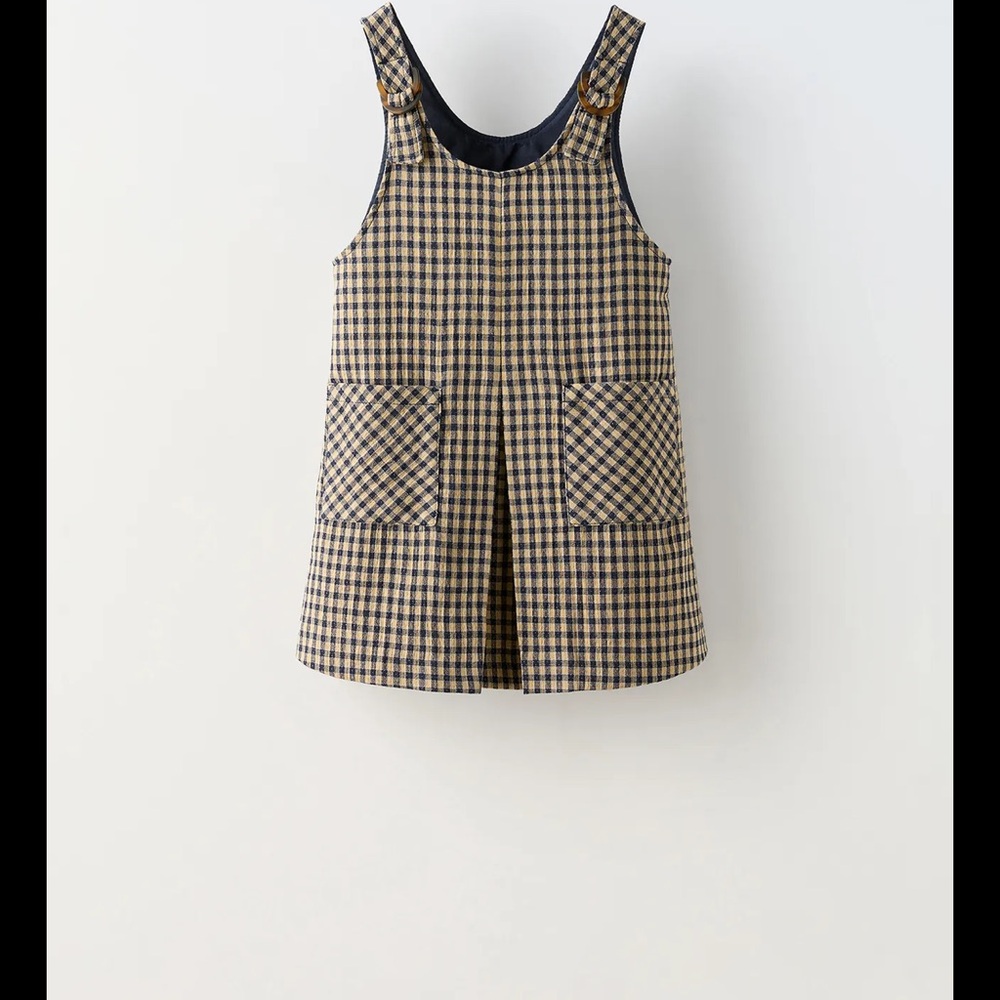Zara plaid pinafore dress. NWT. 5 years.